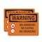 Signmission No Smoking No Eating No Drinking OSHA Warning Sign, Vinyl Decal, 14in W x 10in L, 2PK OS-2PACK-WS-D-1014-L-12712 - alternate 1